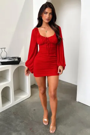 Glow Soft Olay Dress - Red