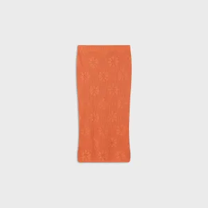 Asta Resort Bruna Crochet Skirt - Tangerine Subtle Detail