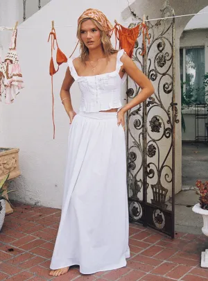 Bold Look Fashion Tones Valerio Maxi Skirt White