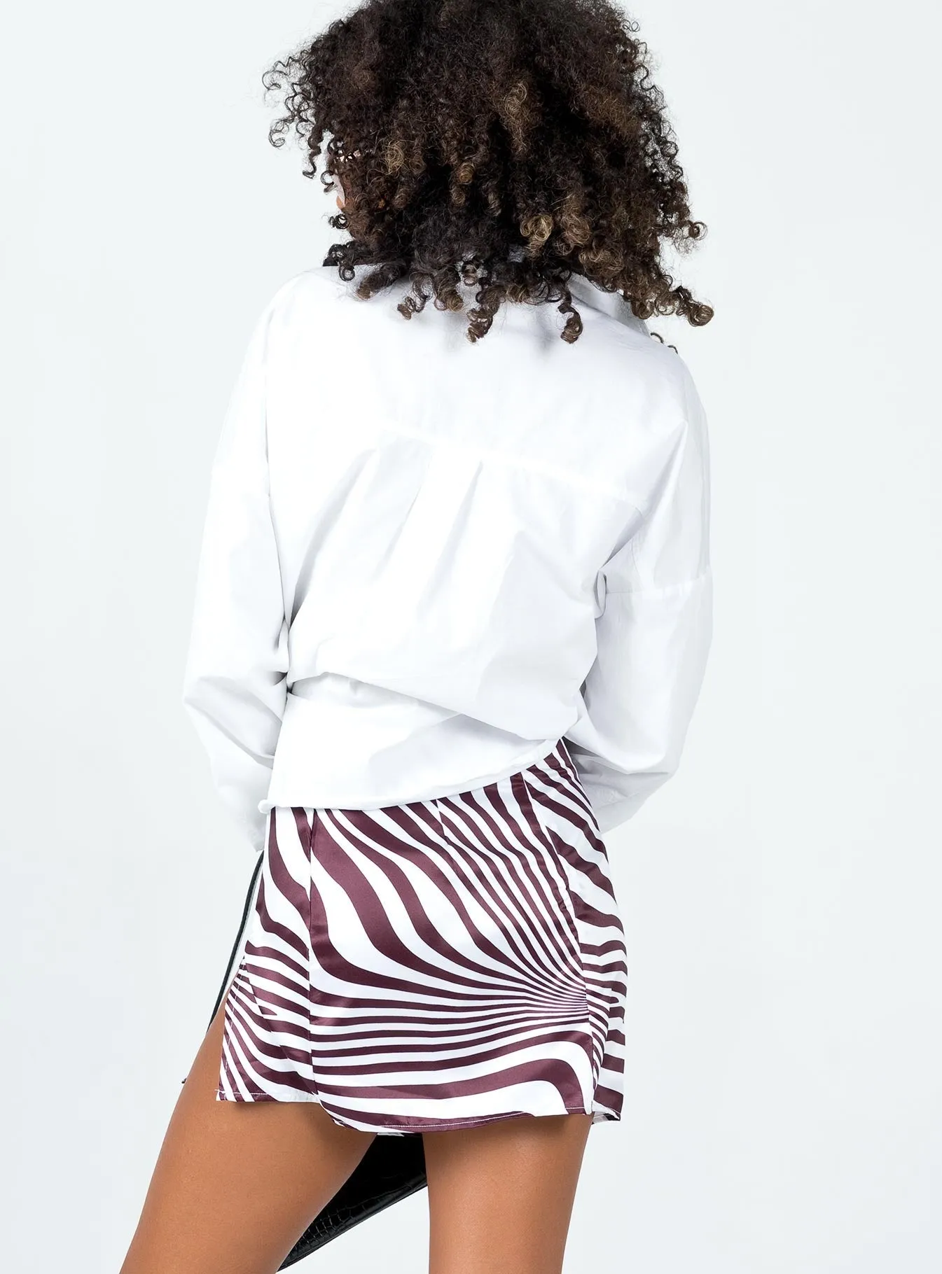 Dillion Mini Skirt Zebra Fashion Collab anti static