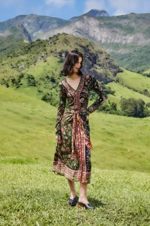 Comfort Fit Mixed Winter Garden Lenzing? Ecovero? Viscose Midi Skirt