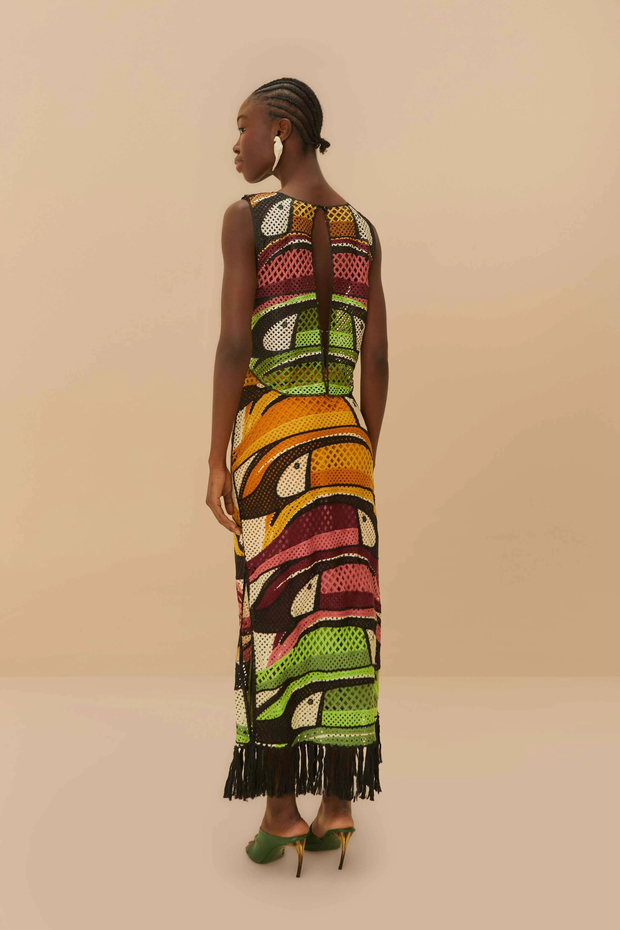 Smooth Edging Multicolor Toucan Tree Crochet Skirt