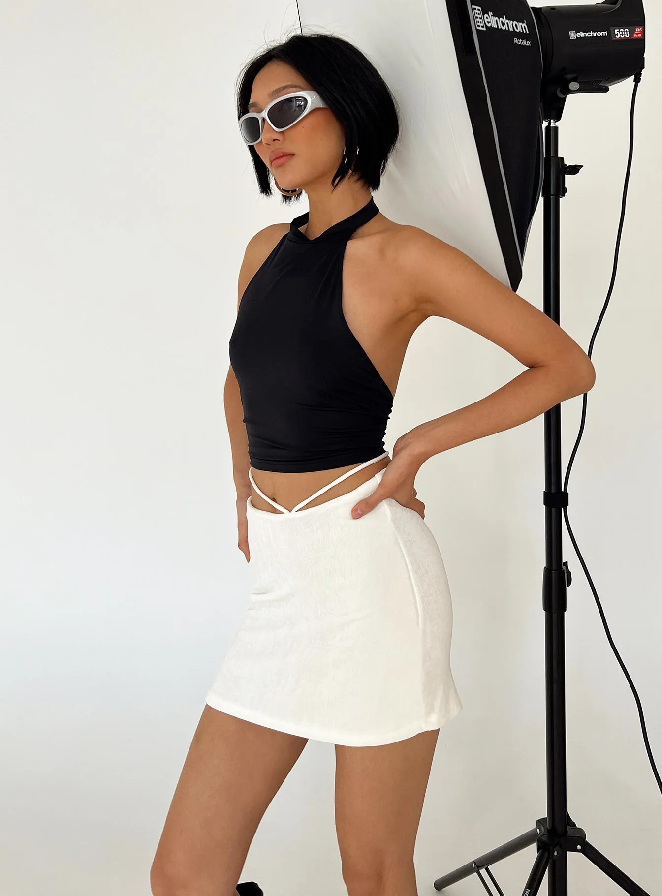 UV Protection One size fits most Maisie Mini Skirt White