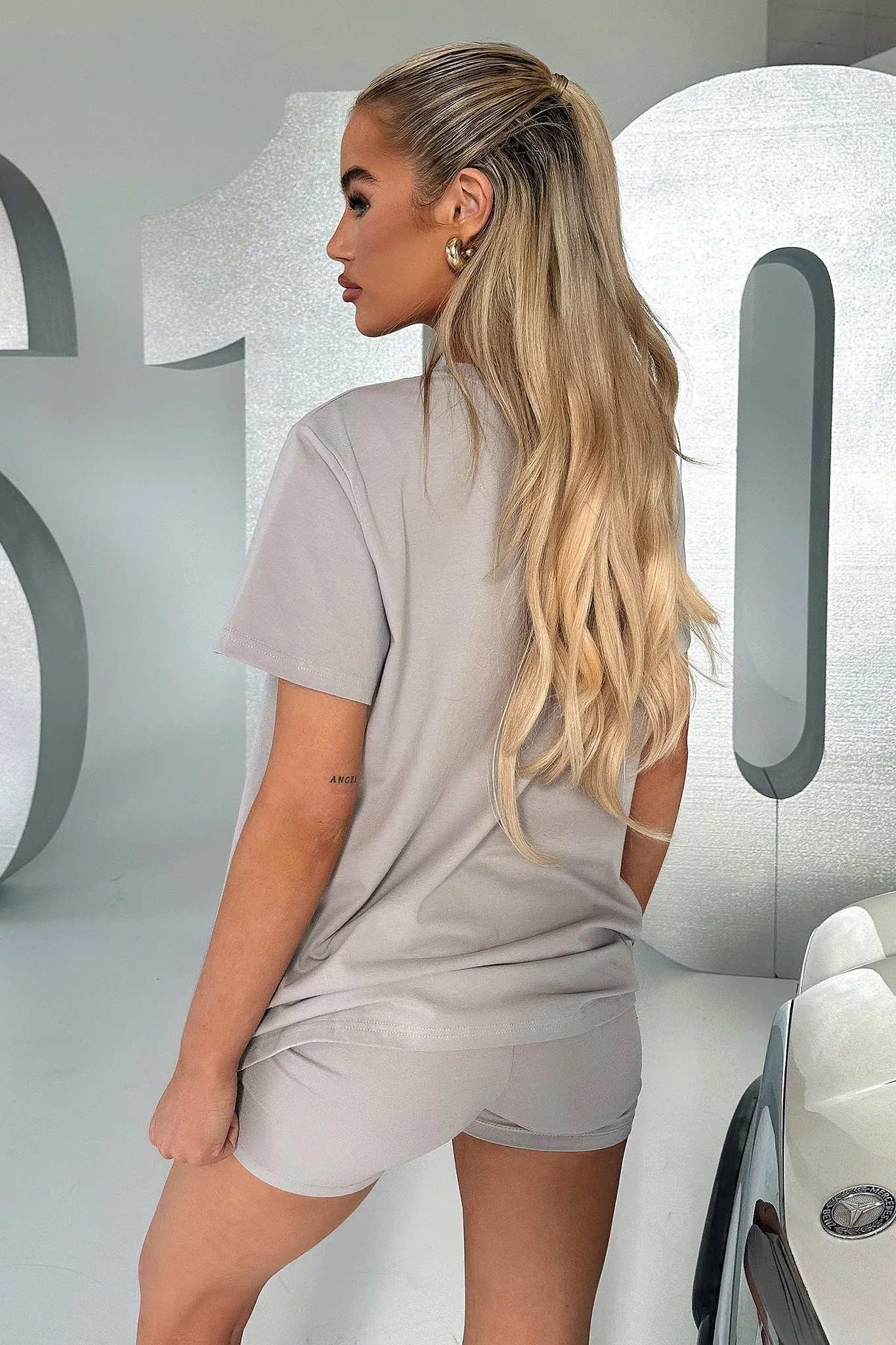 Series 10 Oversized Tee - Grey Fashion Top Friction Free Inner Lining