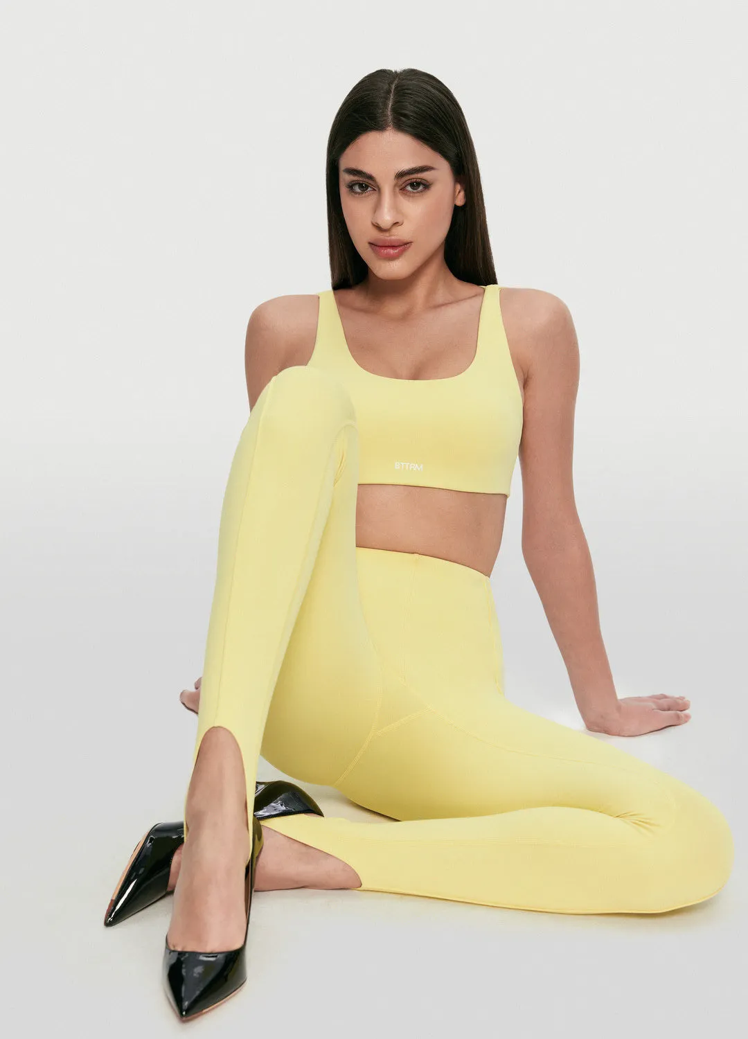 Comfy Fit City Walk Rib Knit High-Rise Stirrup Leggings