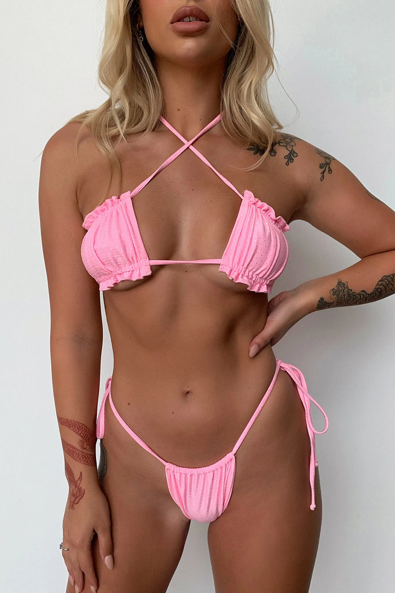 Euphoria Bikini Bottoms - Pink Anti Pilling Surface
