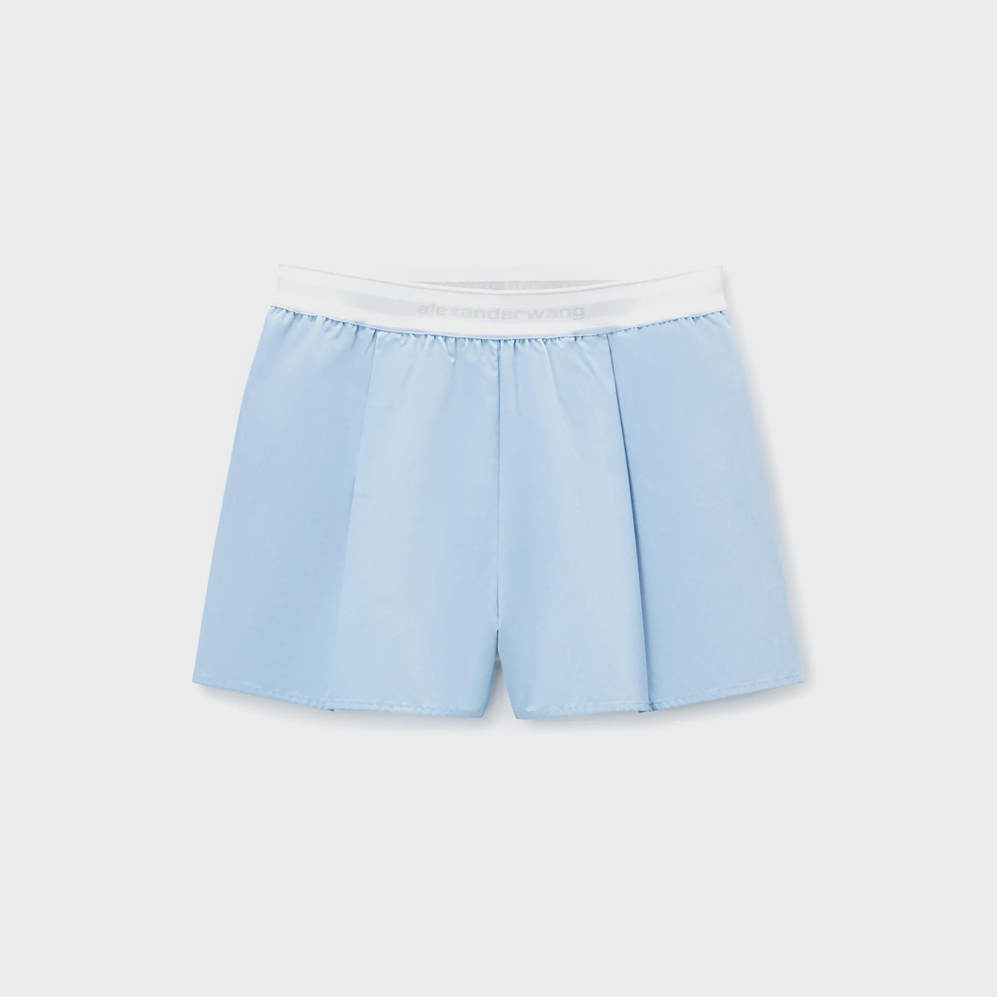 Alexander Wang Short with Logo Elastic - Oxford Blue Durable Hemming Abrasion Defying Knee Patches