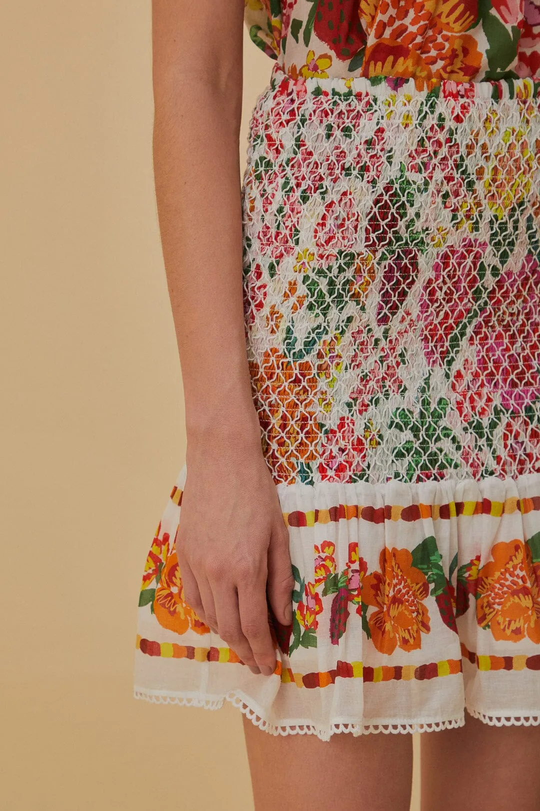 Off-White Flowerful Sketch Mini Skirt Tear Resistant Reimagined Classic