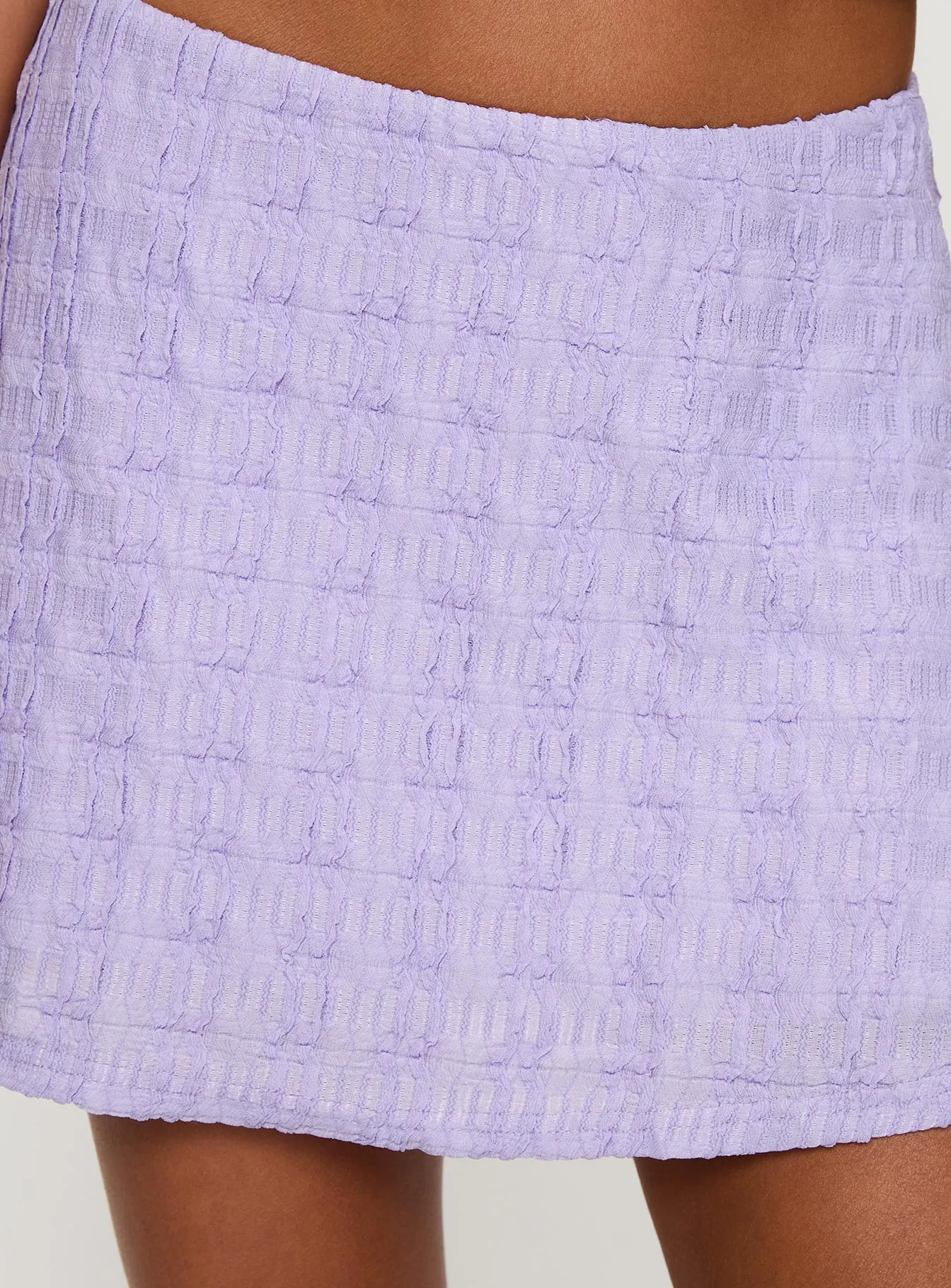 Mirina Mini Skirt Purple Texture Play