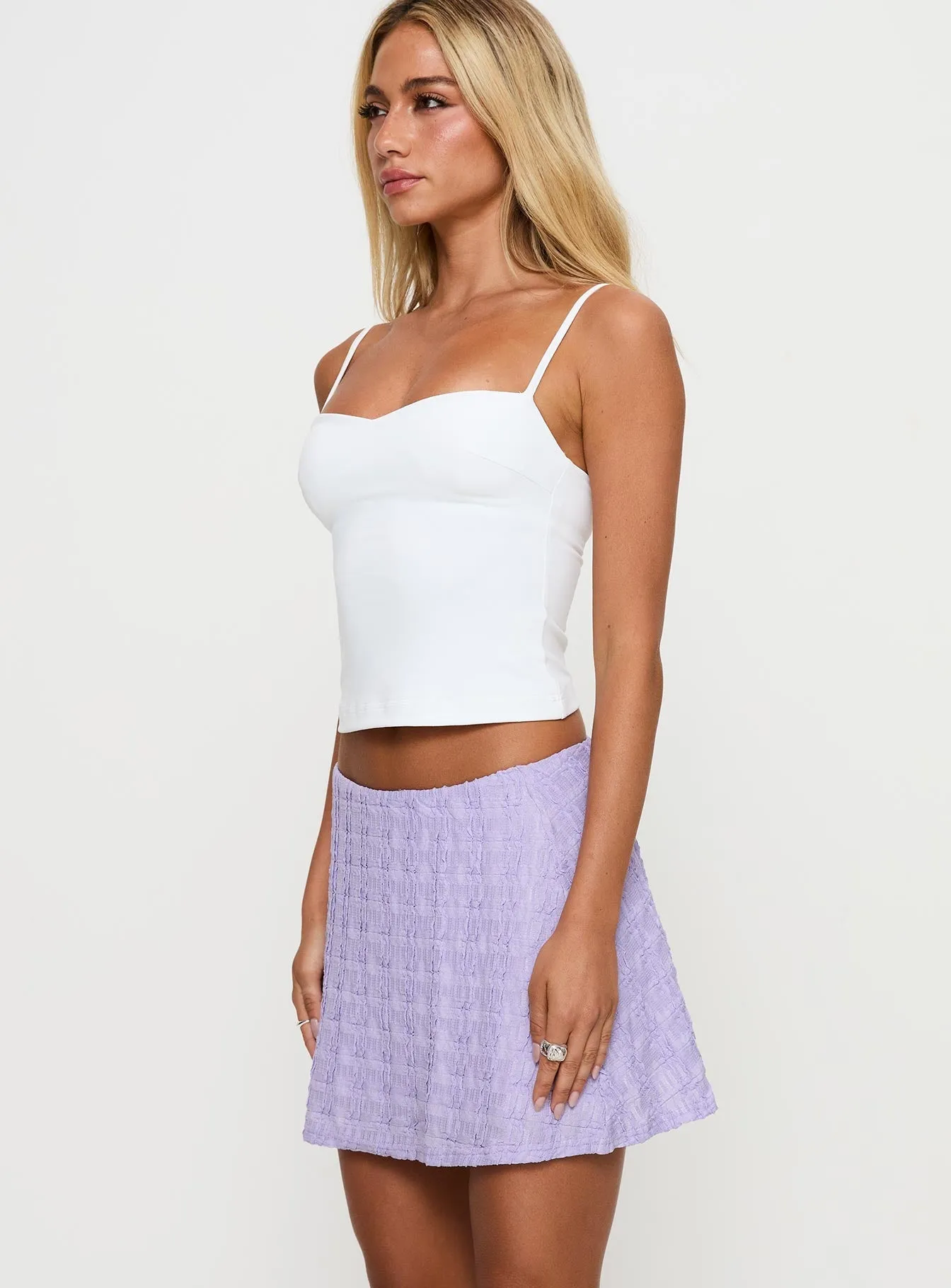 Ombre effect light colors Mirina Mini Skirt Purple