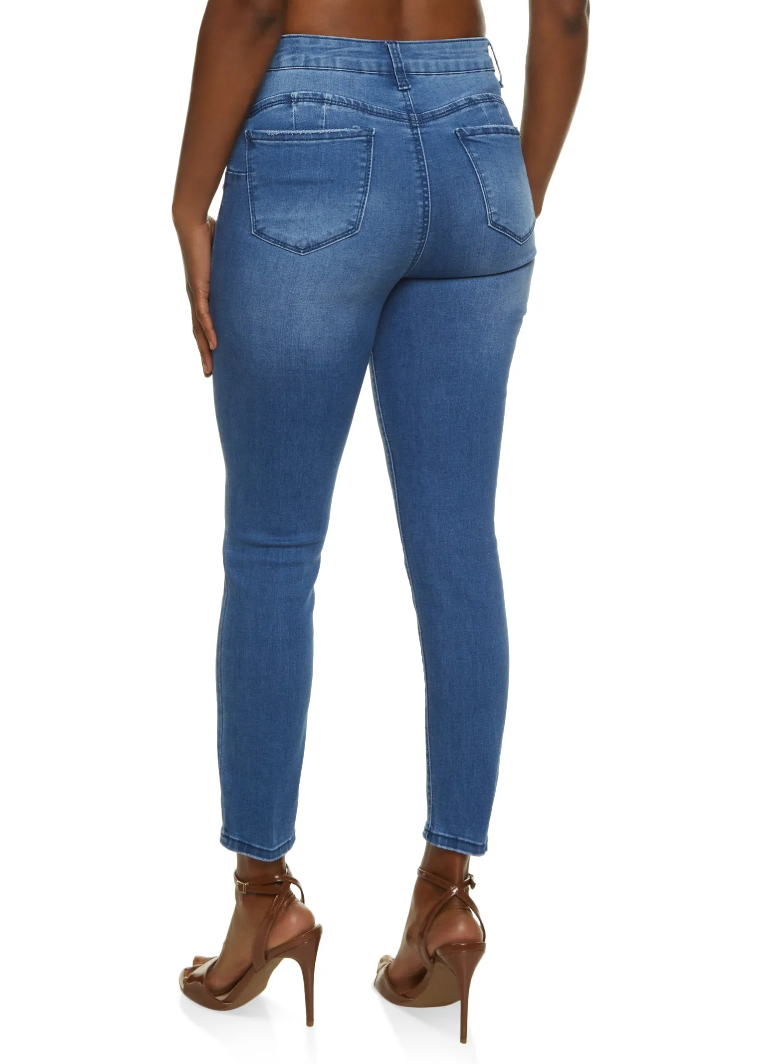 WAX Solid High Waisted Skinny Jeans Seasonal Wardrobe Light Layers