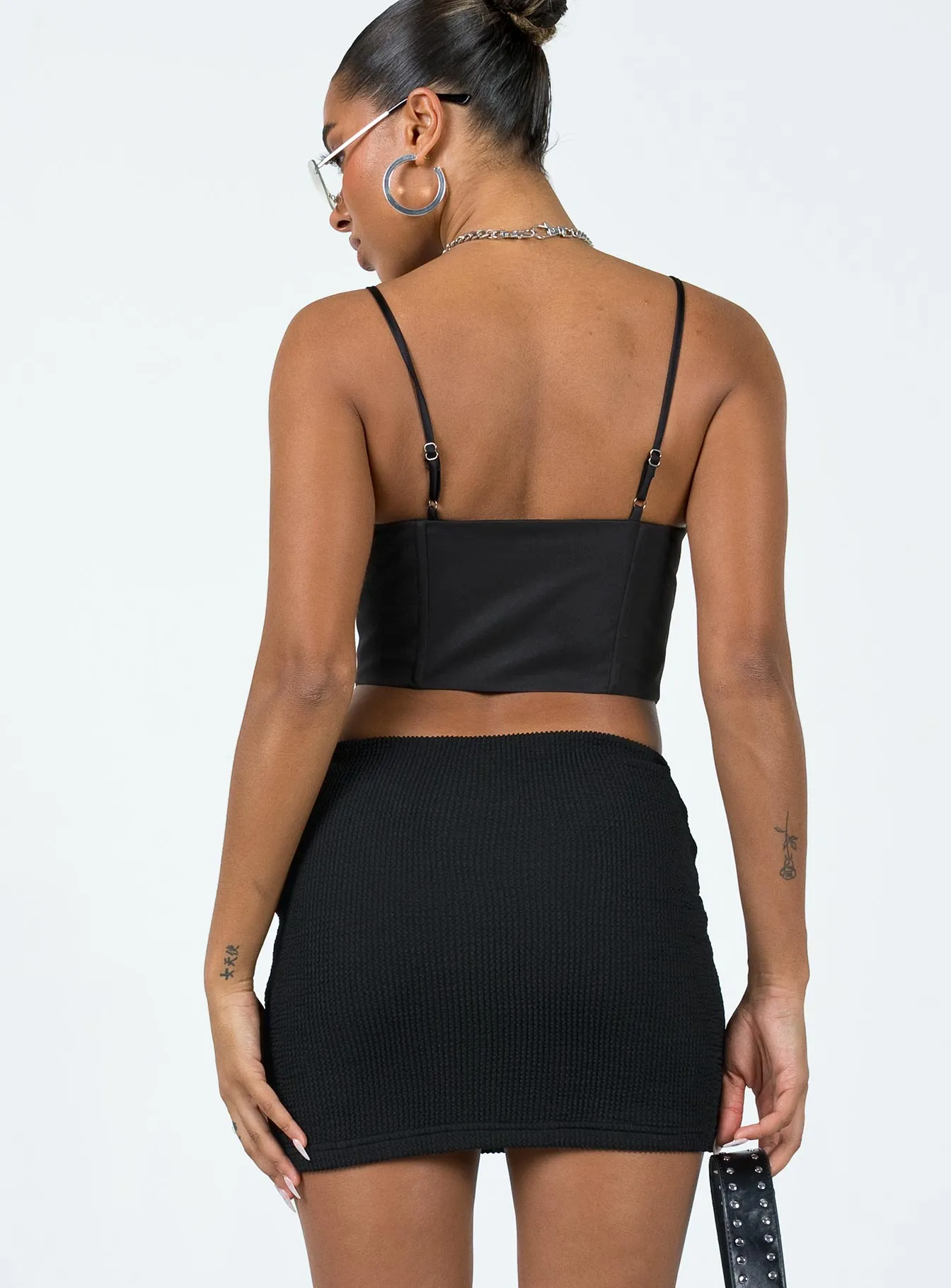 Berrima Mini Skirt Black Chic Attire