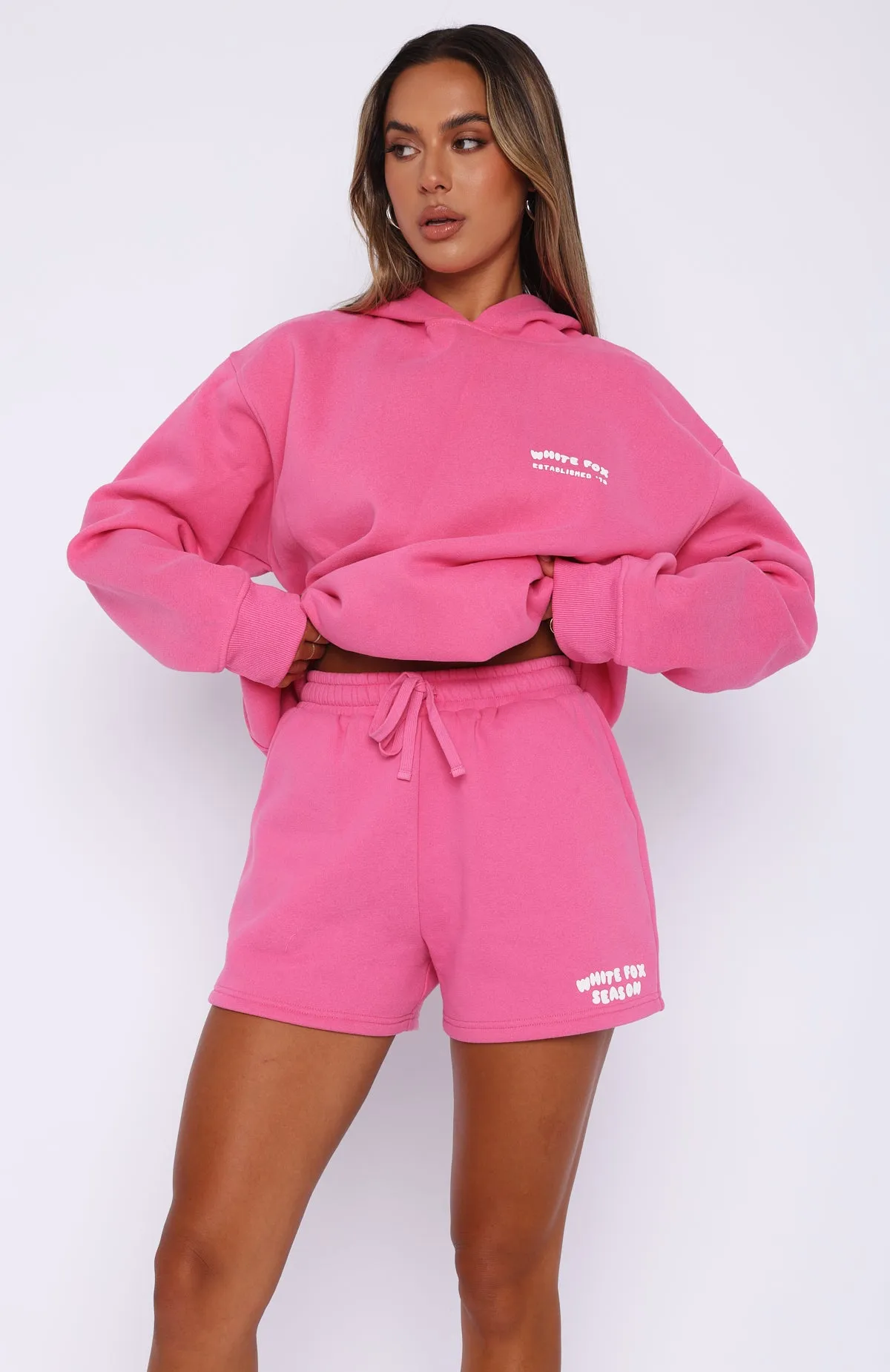 Main Season Lounge Shorts Hot Pink light texture
