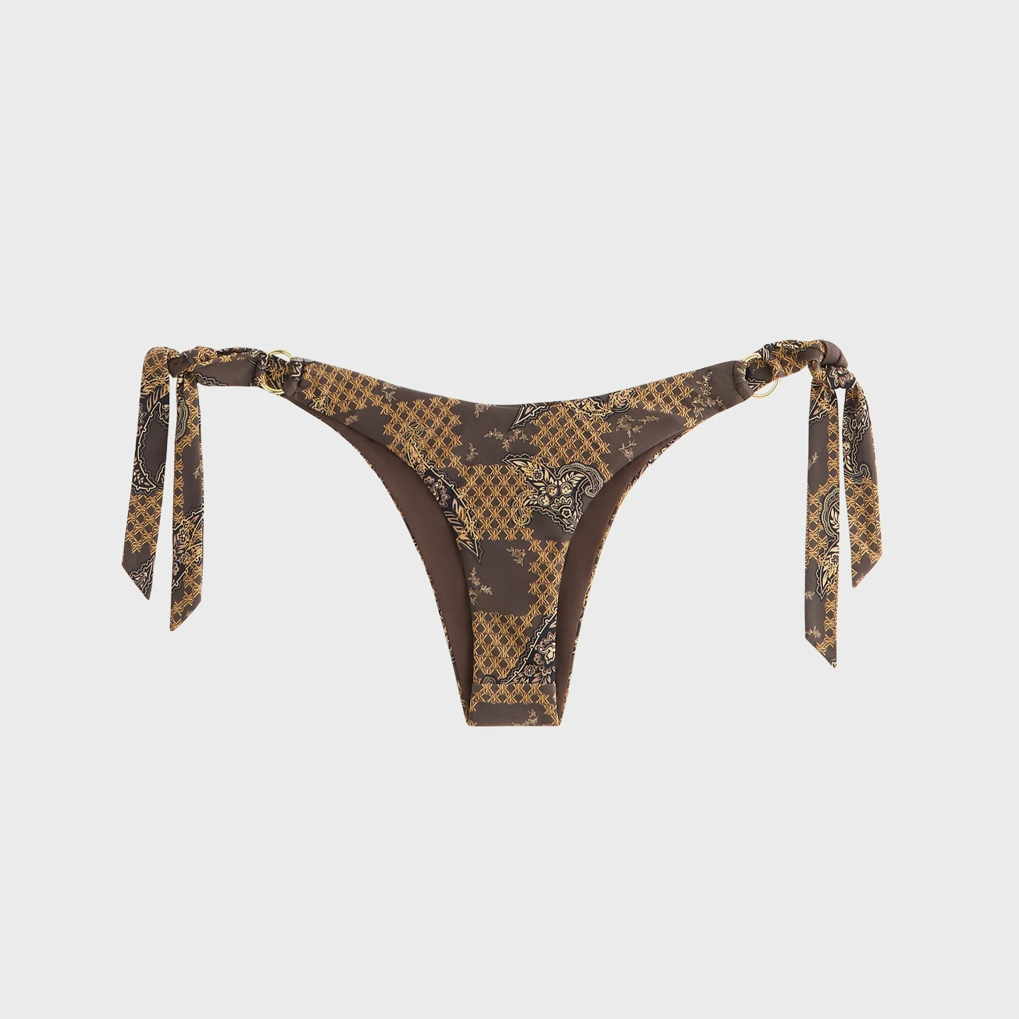 Quick Drying Technology Lightweight Comfort Kith Women Iris Crest Paisley Tie Bottom - Brew