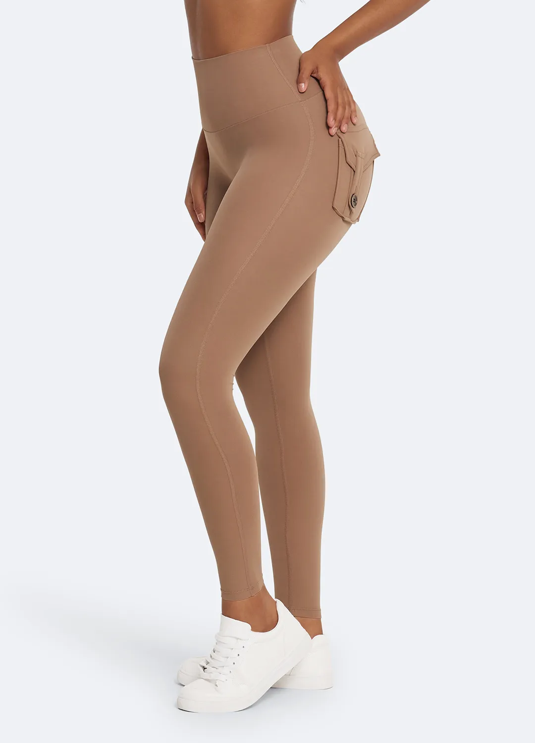 Flattering Cut Cozy Touch Push-Up Leggings with Back Pockets