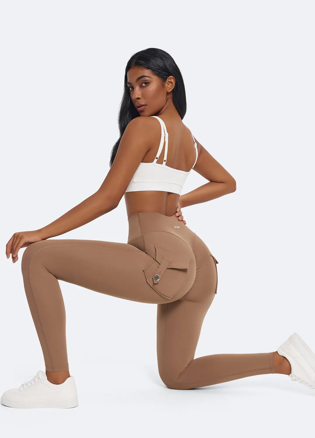 Stretch Fit Daily Routine Push-Up Leggings with Back Pockets