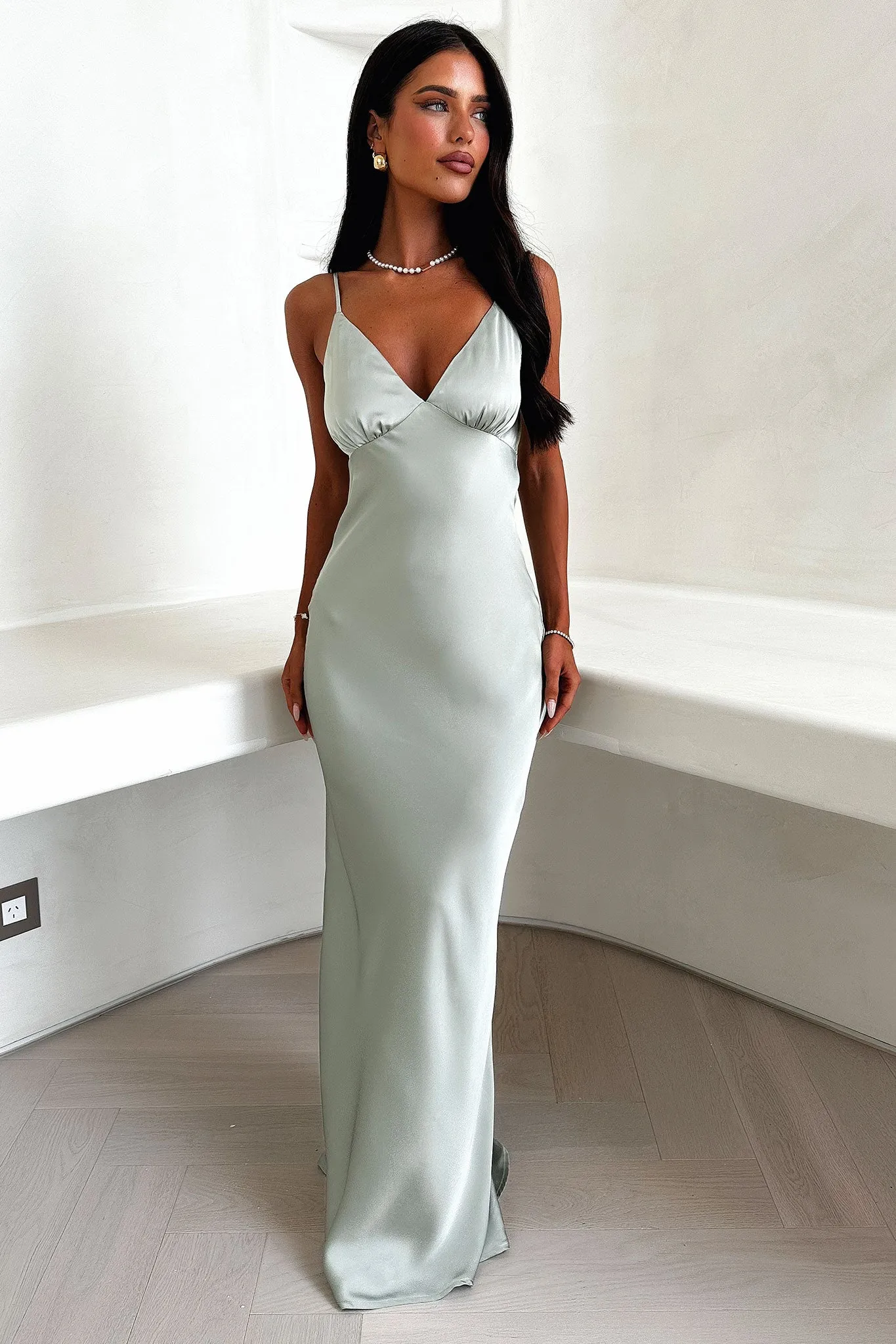 Sabilla Maxi Dress - Sage Beach Walk Star Glow