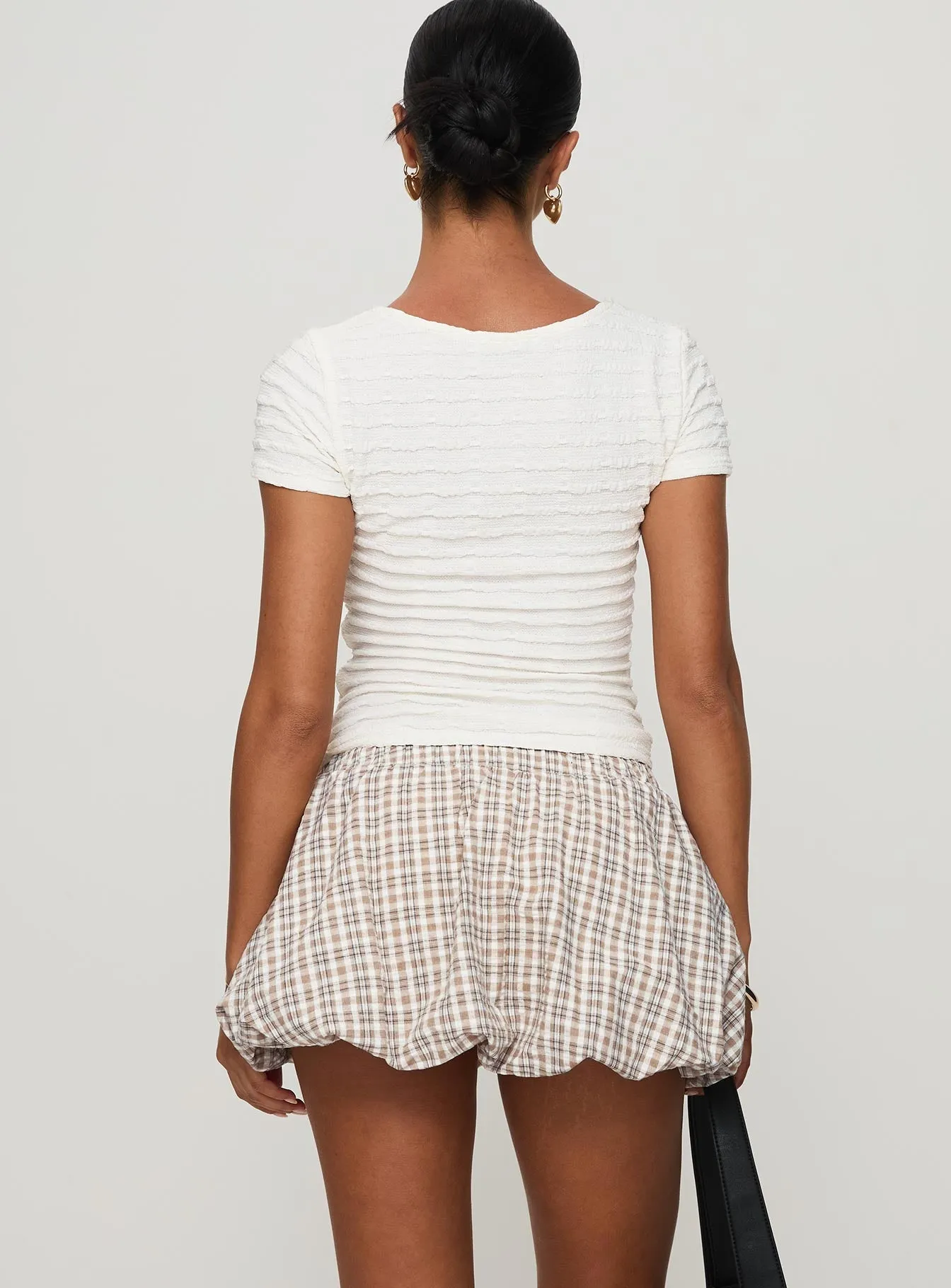 Cydnee Bubble Hem Mini Skort Multi Refined Texture Bold Statement