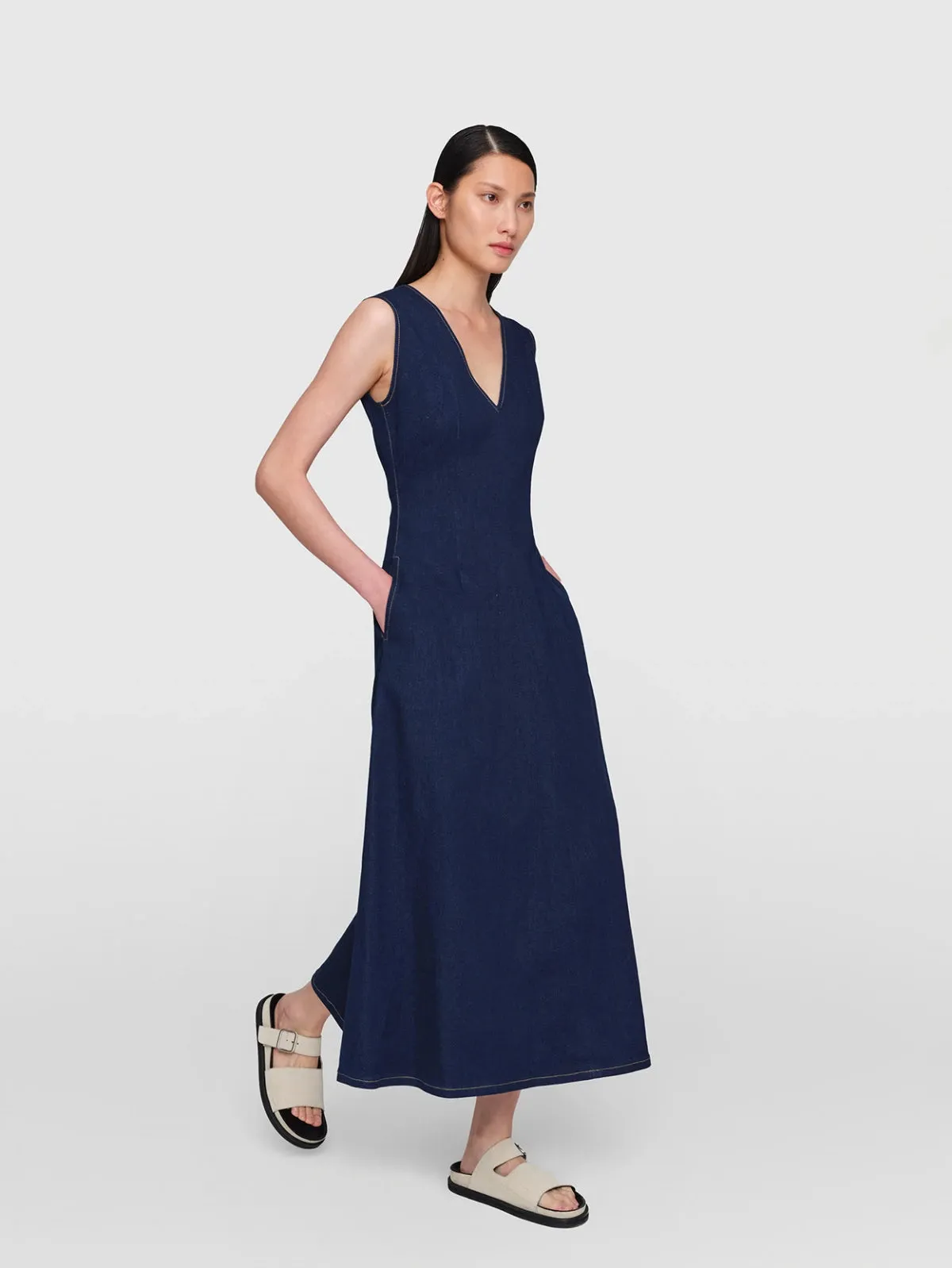 Sheer Fit Tight Core Dark Denim Laurie Denim Dress