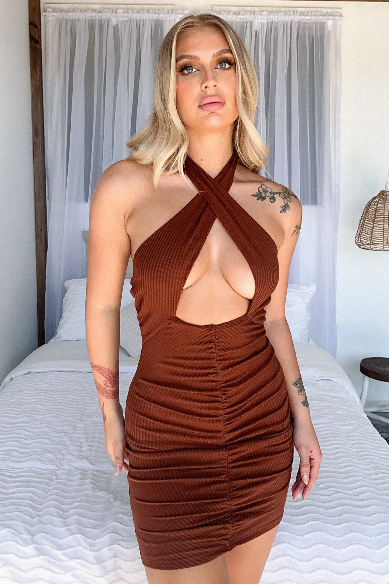 Montana Dress - Brown Dressy Cool Fresh Design