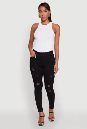 WAX Distressed Frayed Skinny Jeans Everyday Vibrant
