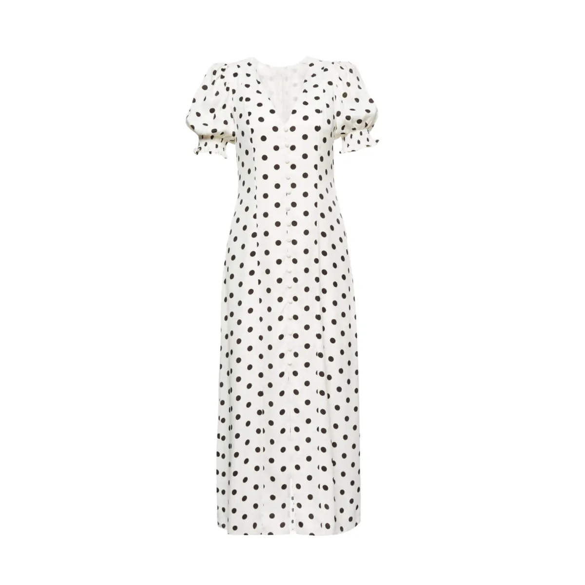 Bella Polka Dot Dress White AbrasionResistantFabric