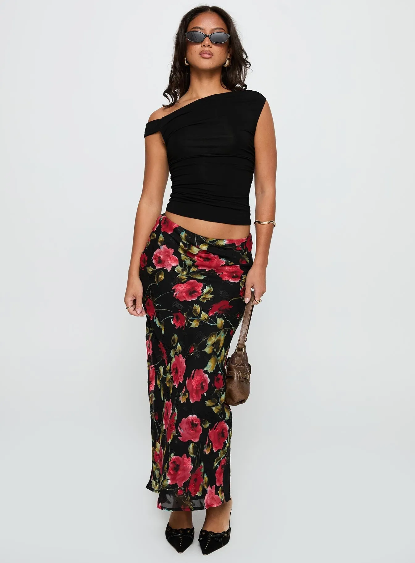 Moisture wicking Emaretta Maxi Skirt Multi Floral