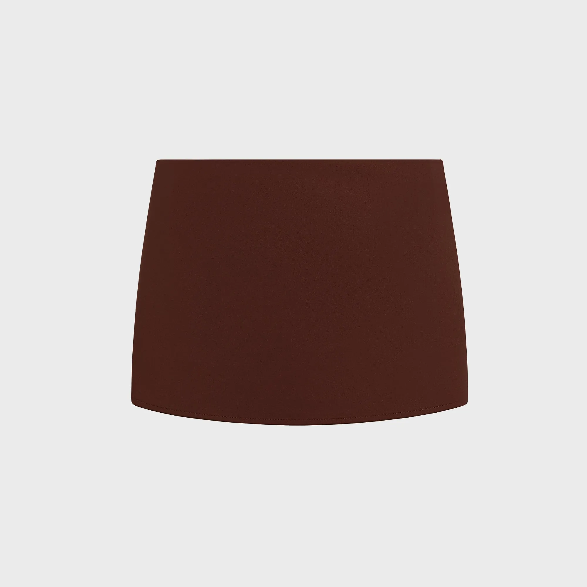 Performance Fashion Heritage Brand GUIZIO Micro Mini Stretch Skirt - Brown