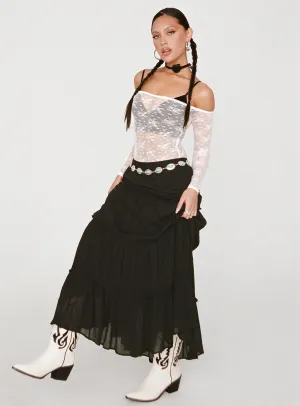 Miriah Maxi Skirt Black Global Inspiration