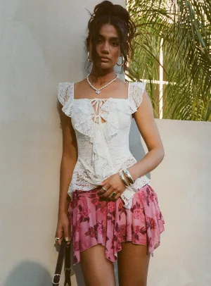 No Ride Up Light Wear Perezie Mini Skirt Pink
