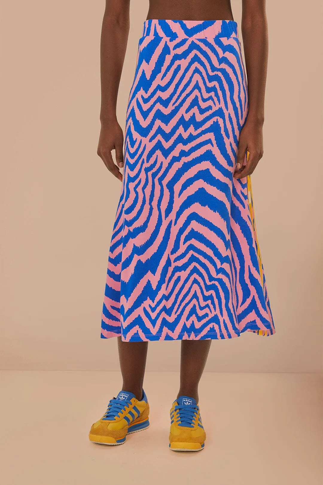 Blue Adidas Farm Rio Maxi Skirt Bamboo Fiber