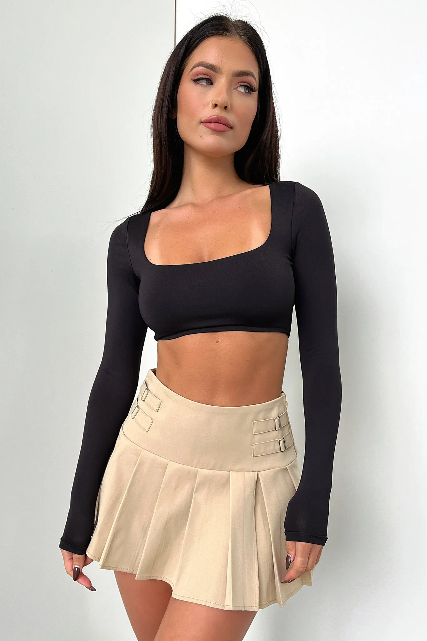Street Attire Balanced Outfit Keedan Skirt - Beige