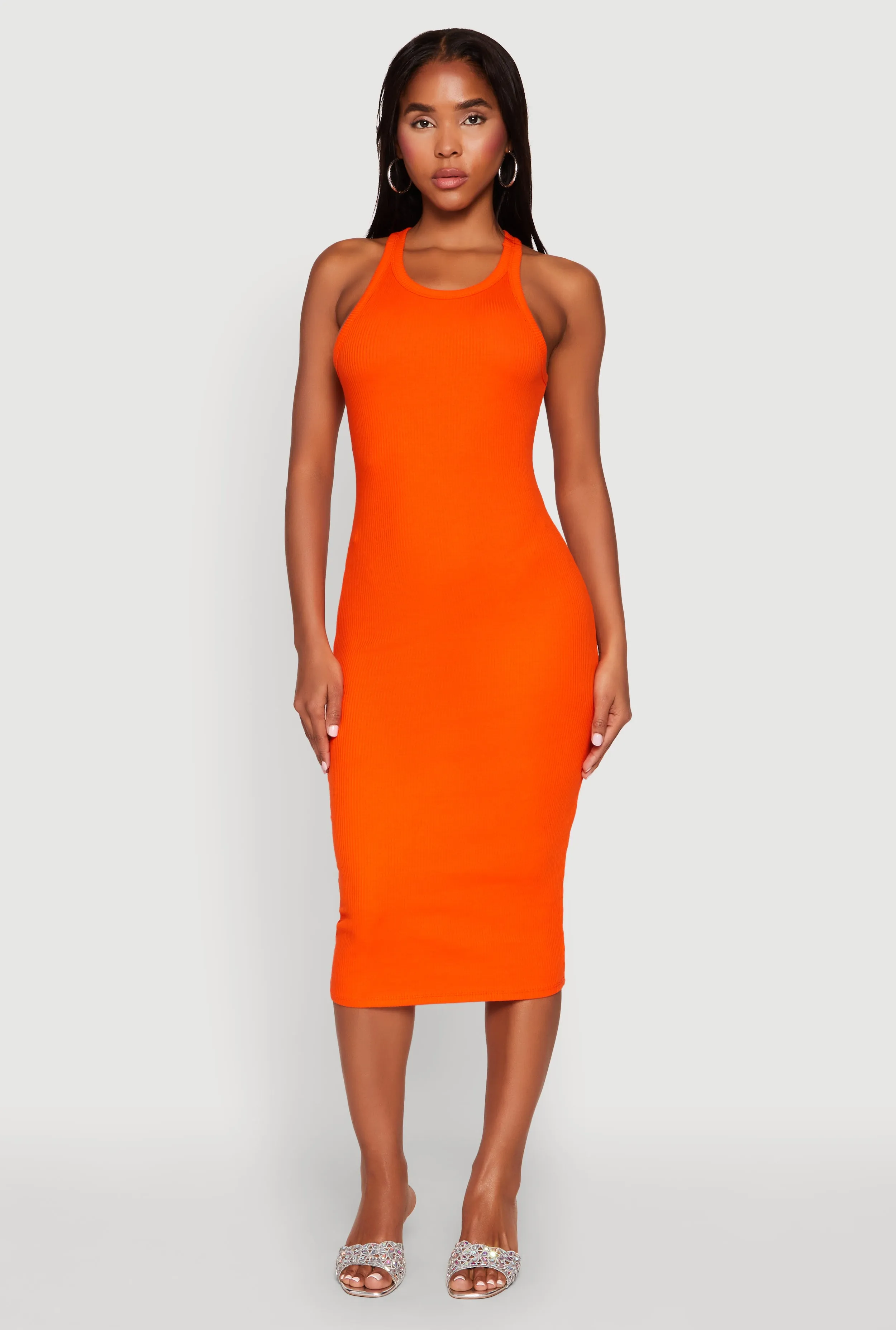 Racerback Midi Tank Dress Bright Ray