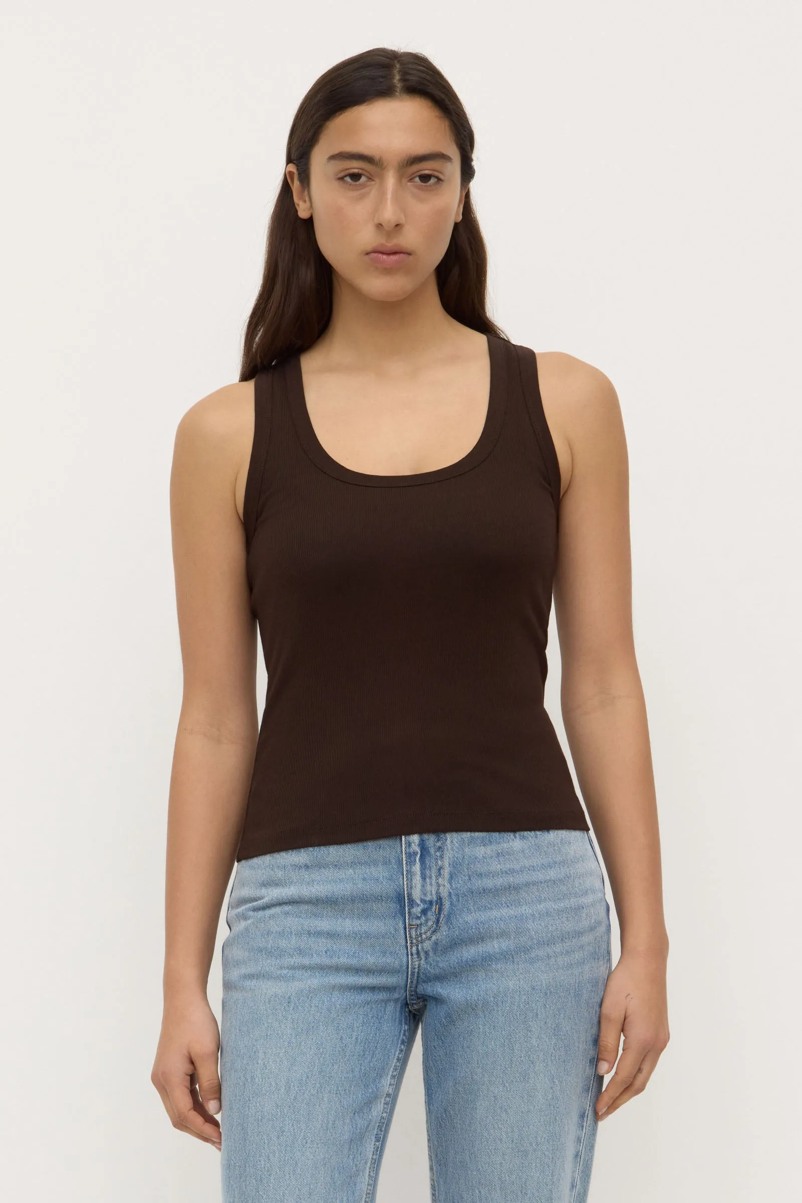 warm glow AbrasionResistantClothing Robyn Scoop Neck Rib Tank