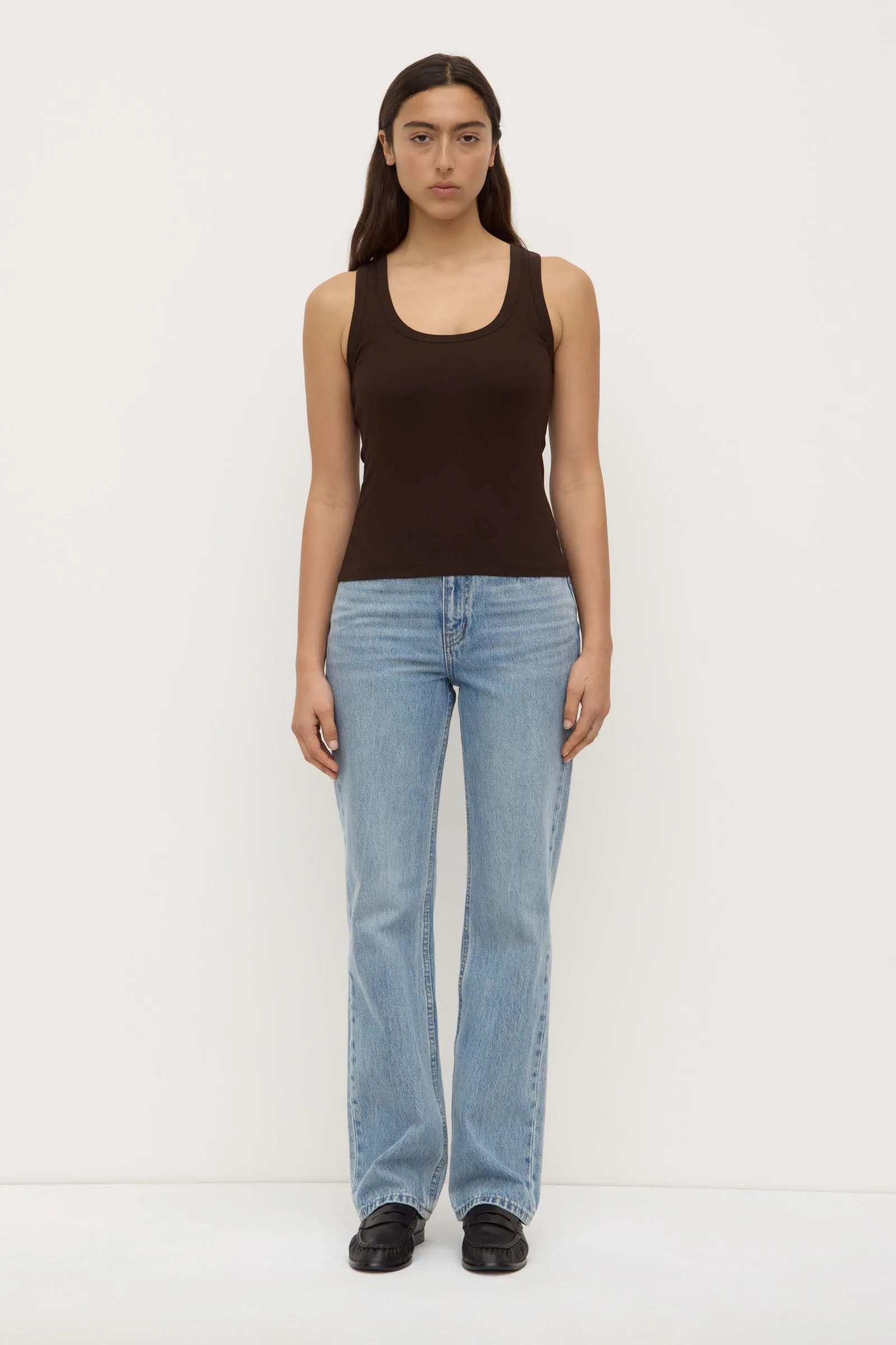 Robyn Scoop Neck Rib Tank Noble Core