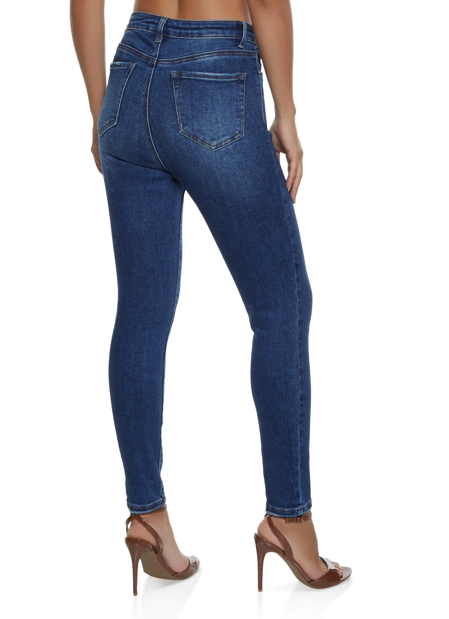 WAX Basic High Waisted Skinny Jeans Recycled Material