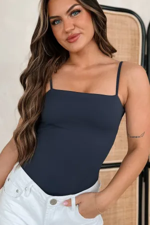 Good Genes Cut-Out Tank Bodysuit (Navy) Fine Casual
