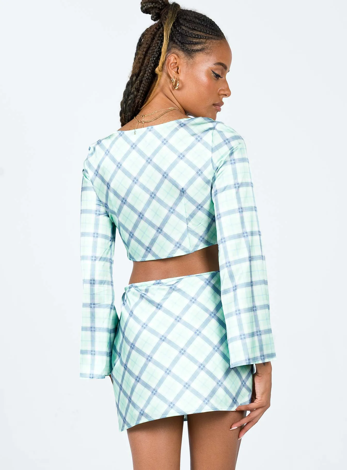 Sheena Set Green Check Simple Motion