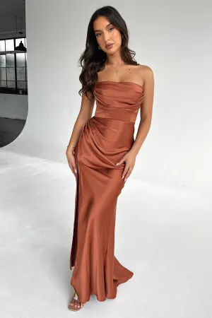 With its sophisticated design this dress will always remain a classic wardrobe piece Lola Maxi Dress - Rust