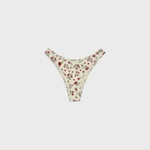 Roll Resistant Edges Frankies Bikinis Dove Beaded Bottom - Strawberry Field Print