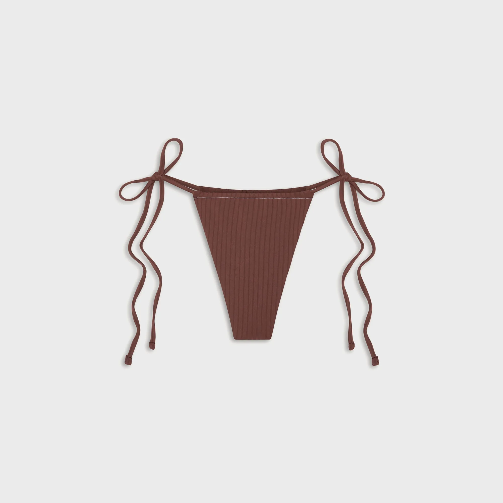 Frankies Bikinis Tia Ribbed Bottom - Brown Sugar Anti Sag Reinforcement