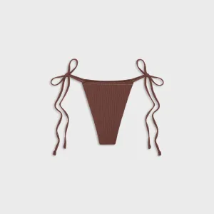 Quick Drainage Weave Anti Odor Treatment Frankies Bikinis Tia Ribbed Bottom - Brown Sugar