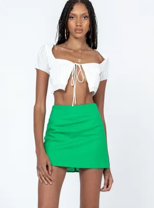 Kariss Mini Skirt Green Sustainable Smooth Feel