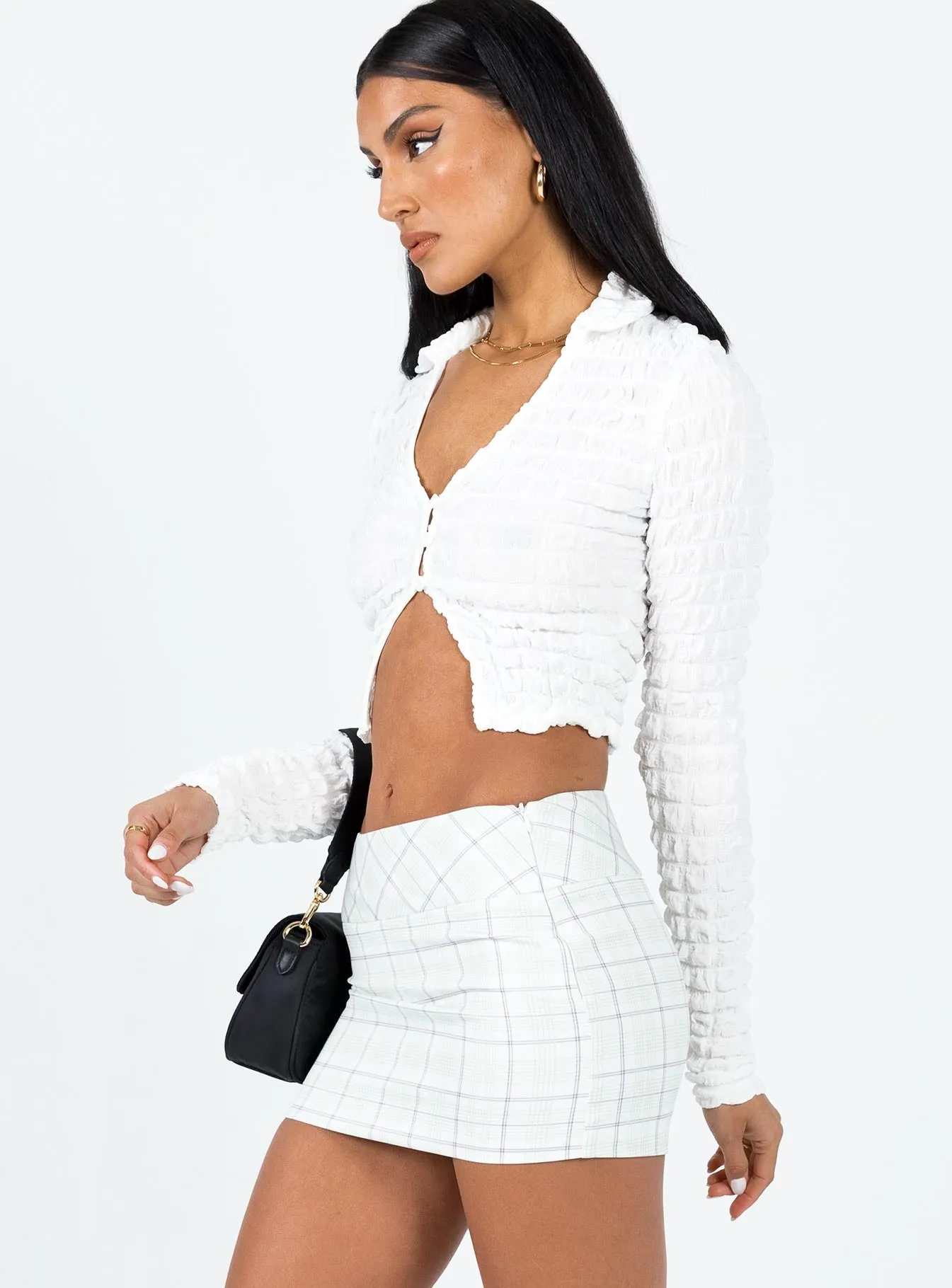 Ginnie Mini Skirt Multi Polished Style Modern Design