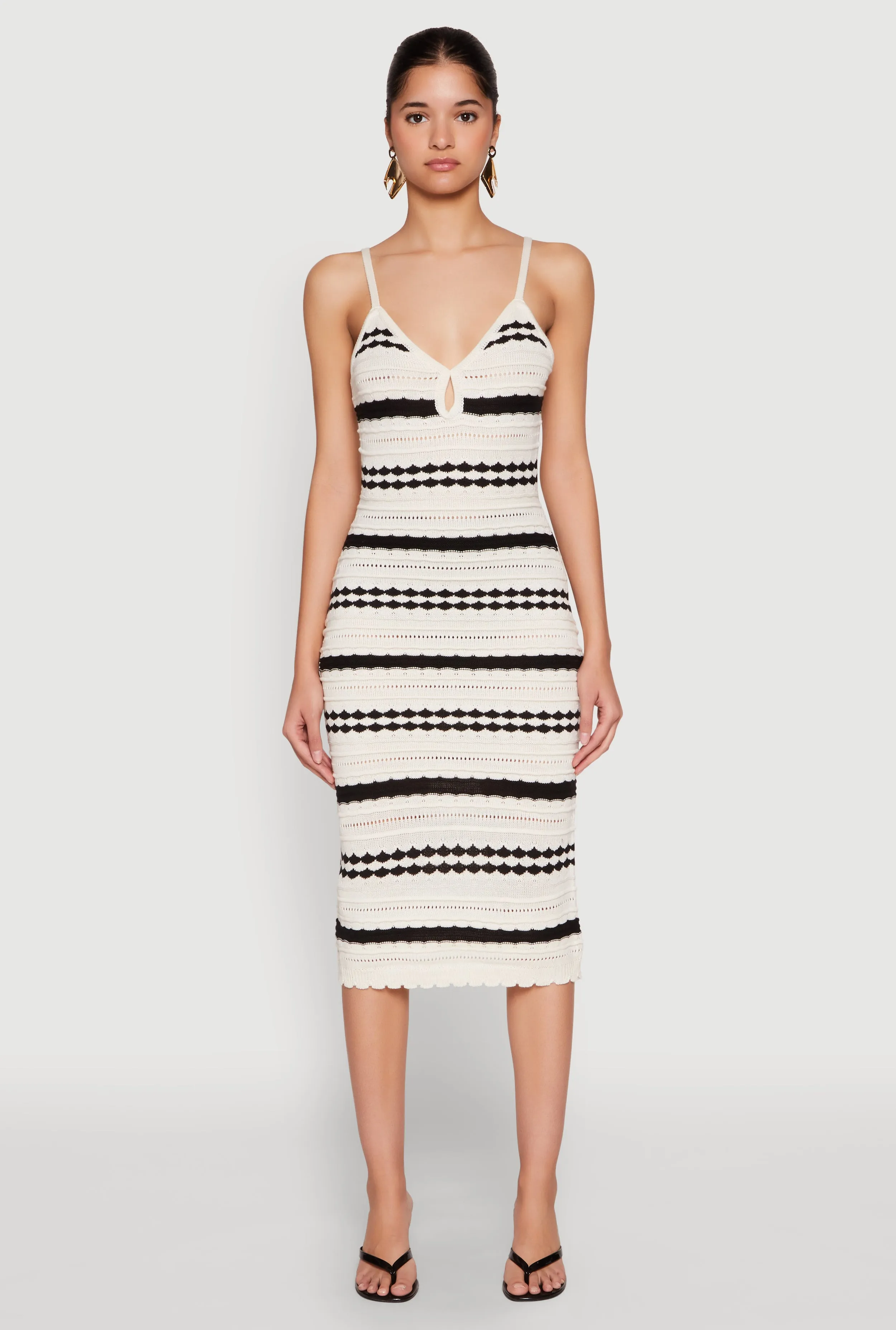 Stylish work-to-weekend outfit Almost Famous Striped Cami Dress