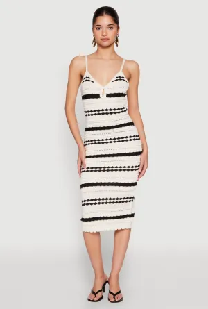 Almost Famous Striped Cami Dress Elegant Silhouette