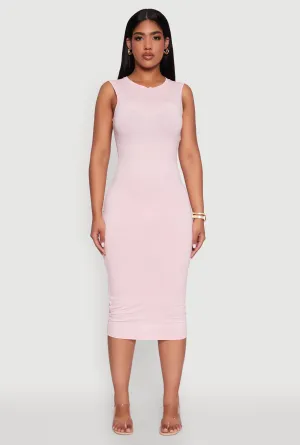 Stylish below-the-knee gown Flattering Outfit Daisy Mineral Wash Sleeveless Curve Hugging Tank Dress