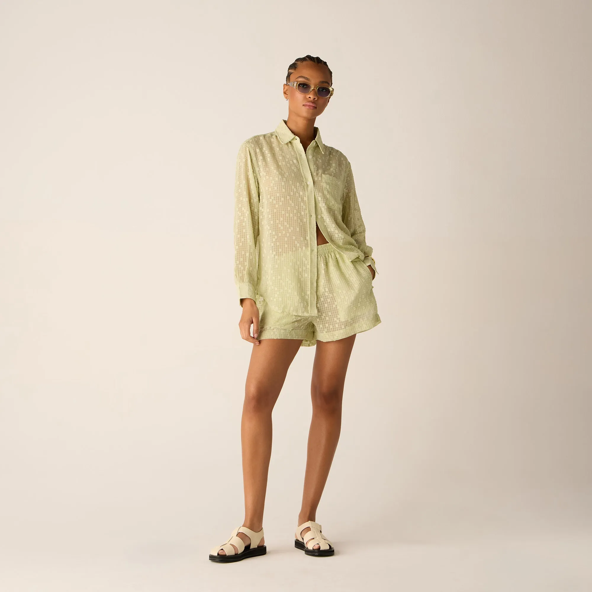 Kith Women Ida II Clipped Jacquard Boxer Short - Vera cardigan