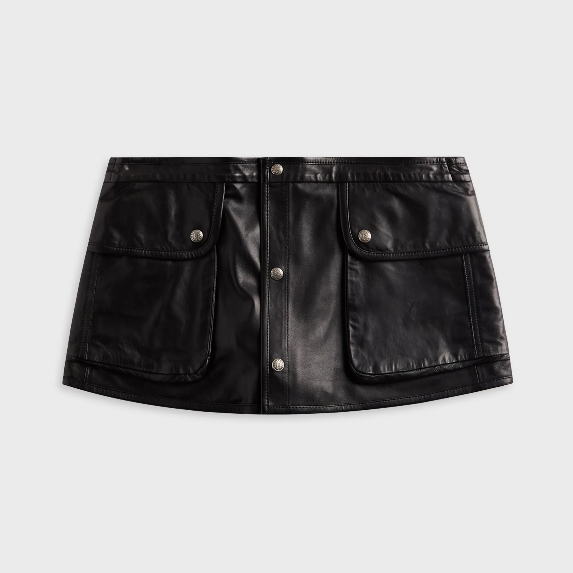 R13 Leather Layered Skirt - Black Occasion Dressing Luxury Feel