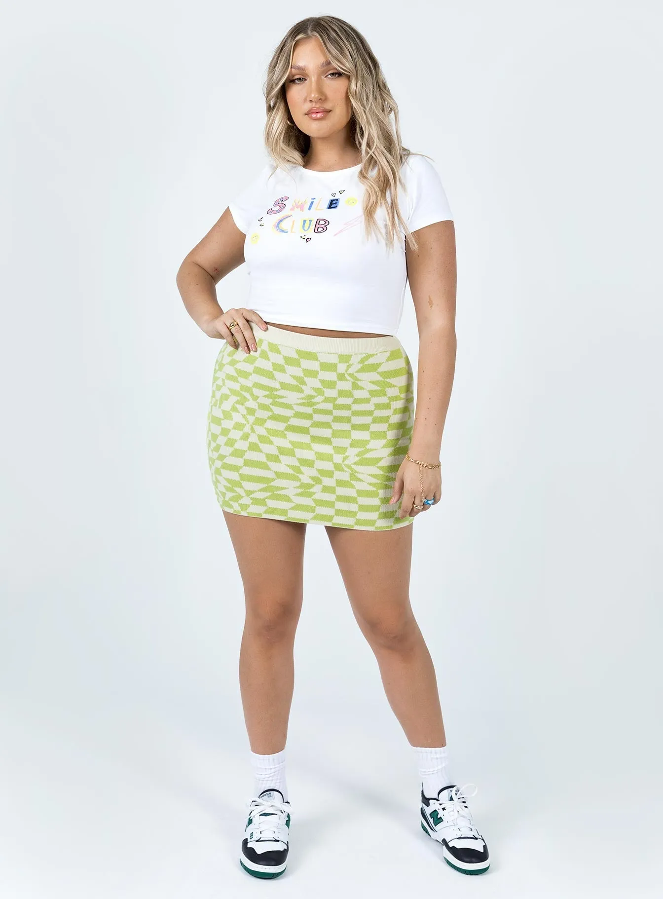 Pleated Construction Water resistant coating Renata Mini Skirt Green